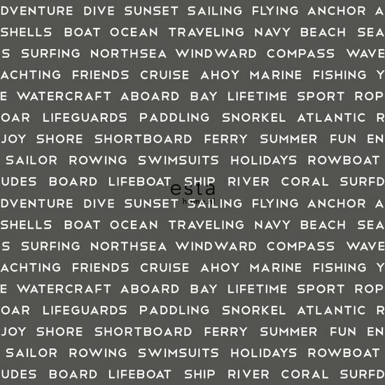 Esta Regatta Crew - Surf Edition 138962 - Zwart Wit - Grijs Behang