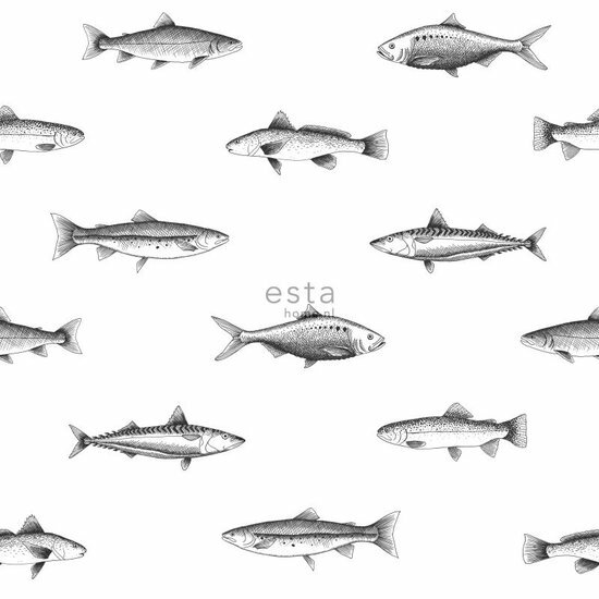 Esta Regatta Crew - Surf Edition 138967 - Zwart Wit Behang