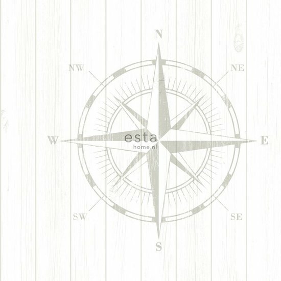 Esta Regatta Crew - Surf Edition 138974 - Zilver - Wit Behang