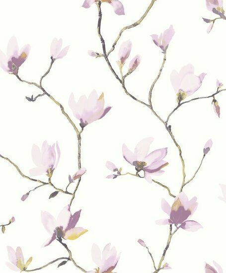 Casadeco Florescence FLRE82365329 - Paars / Wit Behang