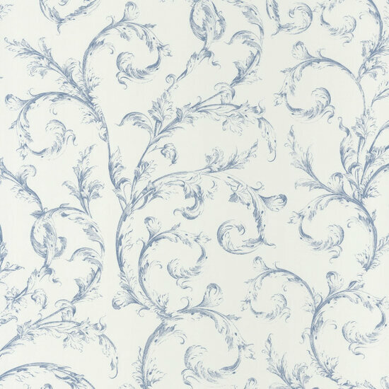 Casadeco Fontainebleau FONT81536204 - Blauw / Wit Behang