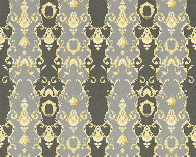 AS Creation Chateau 5 34392-6 - Goud / Zwart Behang