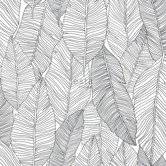 Esta Home Jungle Fever 139011 - Zwart Wit Behang