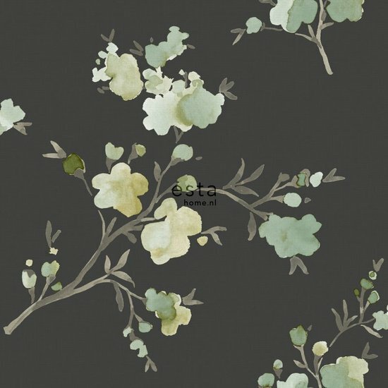 Esta Blush 148719 - Zwart Behang