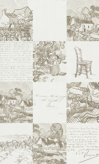 BN Van Gogh 2019 220030 - Beige couleurs locale Behang