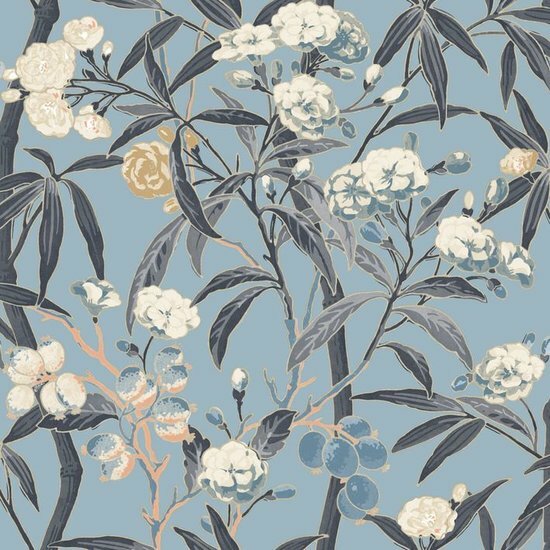 Casadeco Cuba CBBA84336226 - Blauw Behang