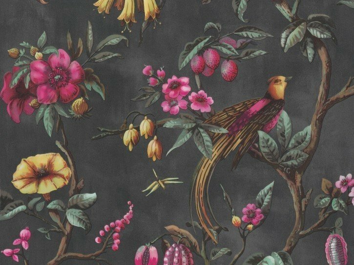 BN Wallcoverings Fiore 220441 - Grijs - Multicolour Behang