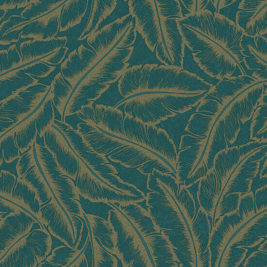 Dutch First Class Bakau Teal 65733 Behang