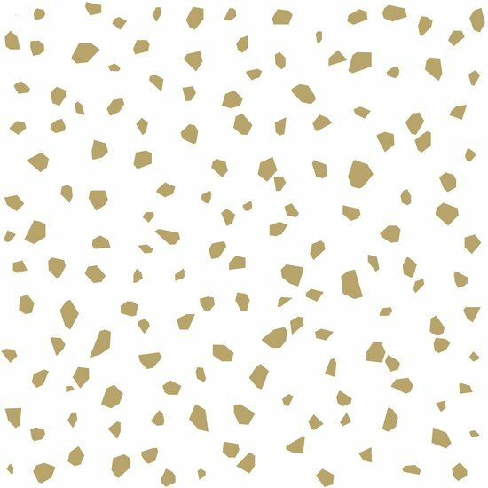 Esta Home Black &amp; White 139133 - Wit - Goud Behang