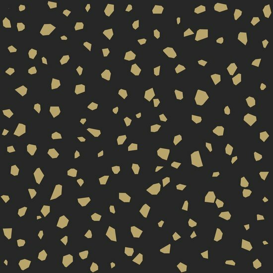 Esta Home Black &amp; White 139134 - Zwart - Goud Behang