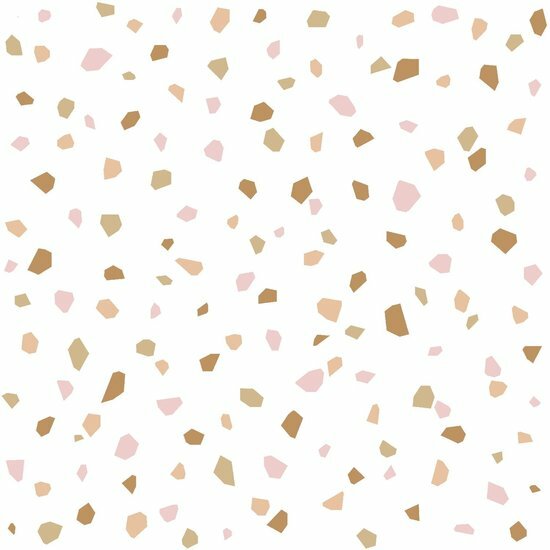Esta Art Deco 139198 - Wit - Terracotta - Roze - Oranje Behang