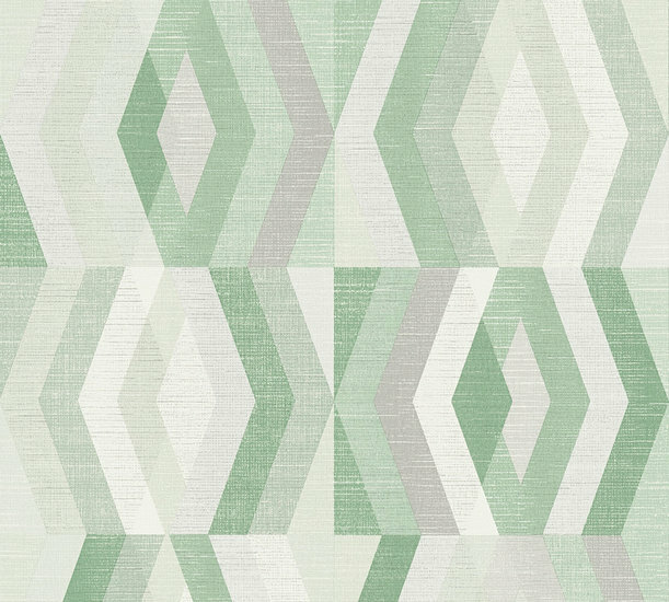 AS Creation Geo Nordic 37533-5 - 375335 - Groen / Grijs Behang