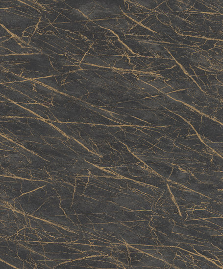 Rasch Factory IV 428964 - Marmer Zwart / Goud Behang
