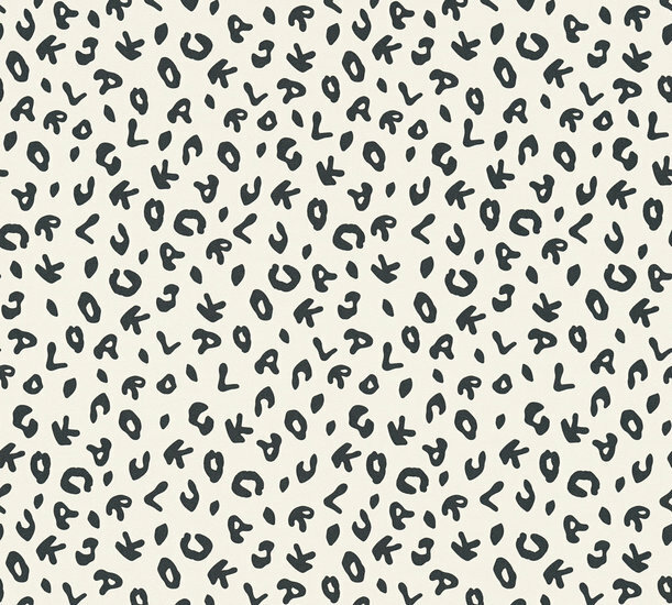 AS Creation Karl Lagerfeld Leopard 37856-2 - 378562 - Zwart / Wit Behang