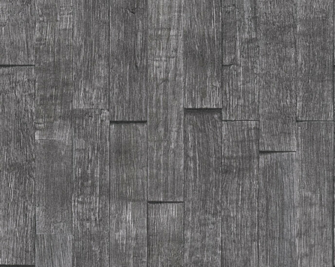 AS Creation Wood&#039;n Stone 2 Hout behang 35584-1 - Zwart Behang