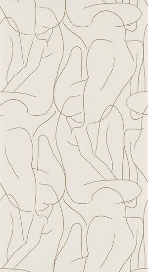 Casadeco Gallery GLRY86101108 - Beige / Wit Behang