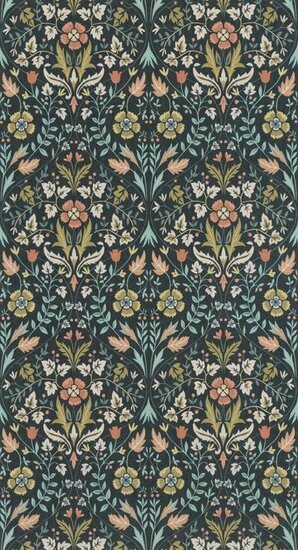 Casadeco Arts &amp; Crafts ARCR86336406 - Blauw Behang