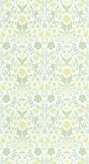 Casadeco Arts &amp; Crafts ARCR86337108 - Groen / Wit Behang