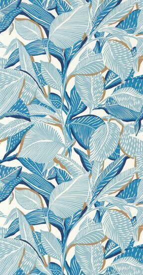 Casadeco Mediterranee MEDI87416637 - Blauw / Wit Behang