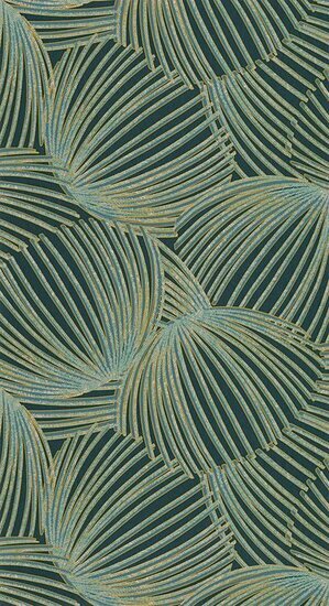 Casadeco Mediterranee MEDI87426812 - Groen / Blauw Behang