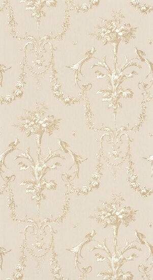 Casadeco Les Belles Toiles De Jouy LBTJ87921104 - Beige Behang