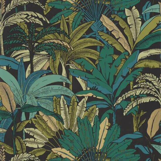 Caselio Escapade EPA102309759 - Groen / Zwart Behang