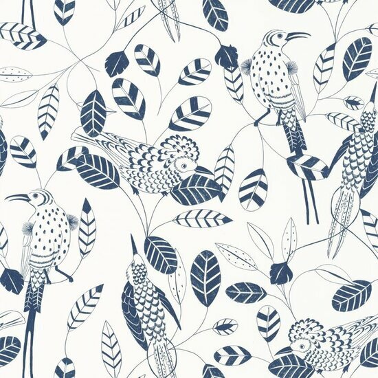 Caselio Only Blue ONB102676222 - Blauw / Wit Behang