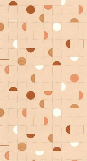 Caselio Around ARN102864021 - Oranje / Wit Behang