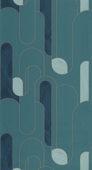 Caselio Around ARN102876028 - Blauw Behang