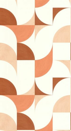 Caselio Around ARN102894000 - Oranje / Wit Behang