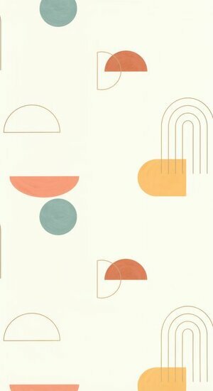 Caselio Around ARN102914623 - Multicolours / Wit Behang