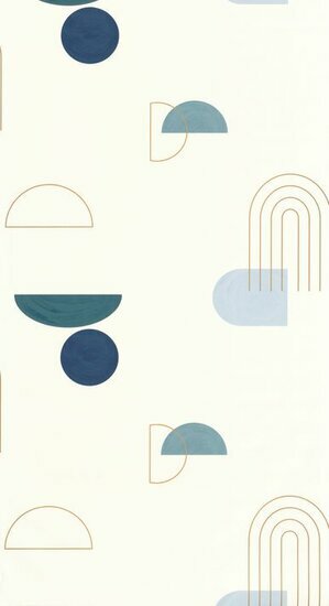 Caselio Around ARN102916029 - Blauw Behang
