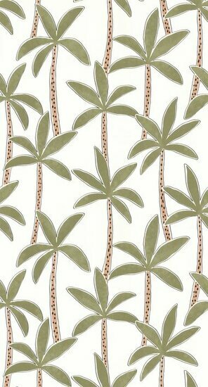 Caselio Autour Du Monde ADM103517300 - Groen / Wit Behang