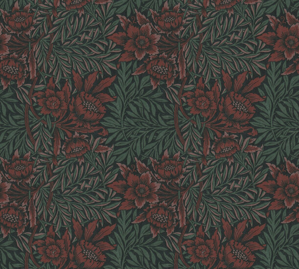 AS Creation Art of Eden 39058-1 - 390581 Groen / Rood Behang