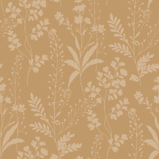 Dutch Wallcoverings Botanique M528-02 / M52802 oker Behang