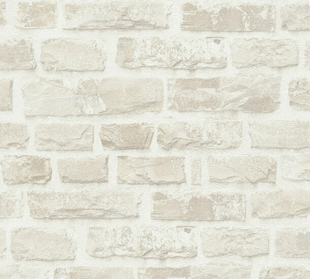 AS Creation Natural Living - 38637-3 - 386373 Beige / Wit Behang