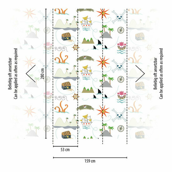 AS Creation The Wall Travel Styles Multicolor - 39192-1 - 391921 - Multicolour / Creme Behang
