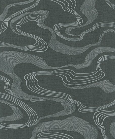 Noordwand Kumano 34537 Zwart - Metallic Behang