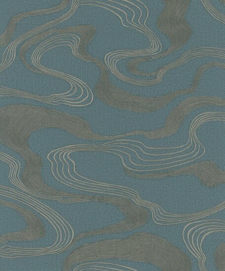 Noordwand Kumano 34538 Blauw - Metallic Behang