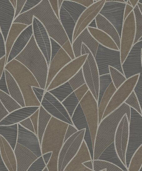 Noordwand Allure AL26234 Grijs - Bruin - Metallic Behang