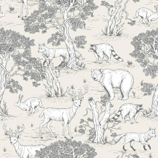 Noordwand Kids Walls Little Adventures 45809 Beige - Grijs Behang