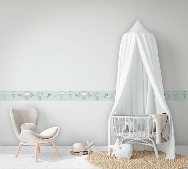 Noordwand Kids Walls Little Adventures Randje 45826 Groen Behang