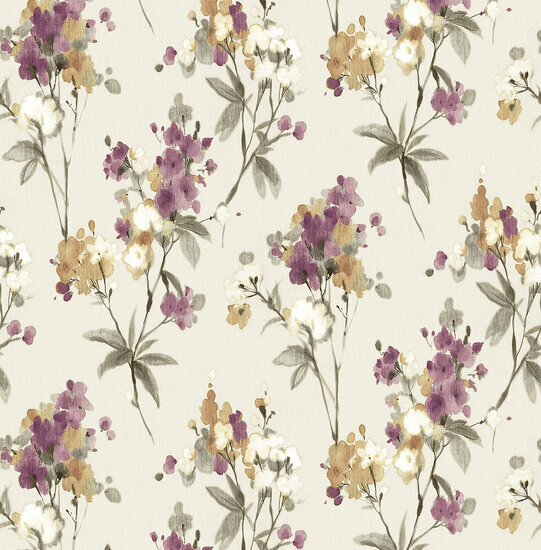 Dutch First Class Akira Beige/paars AK1402 Behang
