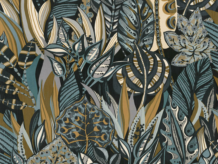 Casamance Aventura 75510508 - Blauw / Groen Behang