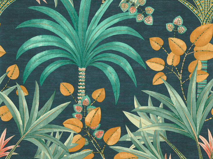 Casamance Aventura 75521222 - Blauw Behang