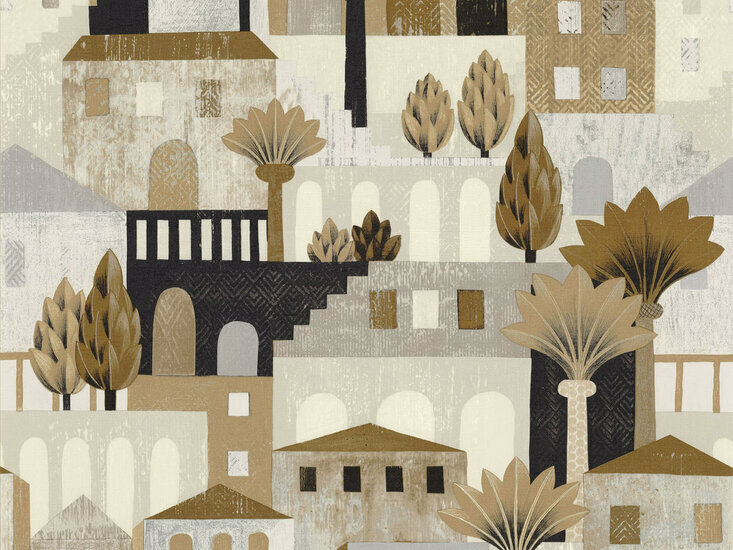 Casamance Aventura 75541732 - Beige / Bruin Behang