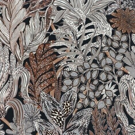 Casamance Blossom 74320528 - Blauw Behang