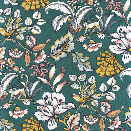 Casamance Ceylan 74522858 - Groen Behang