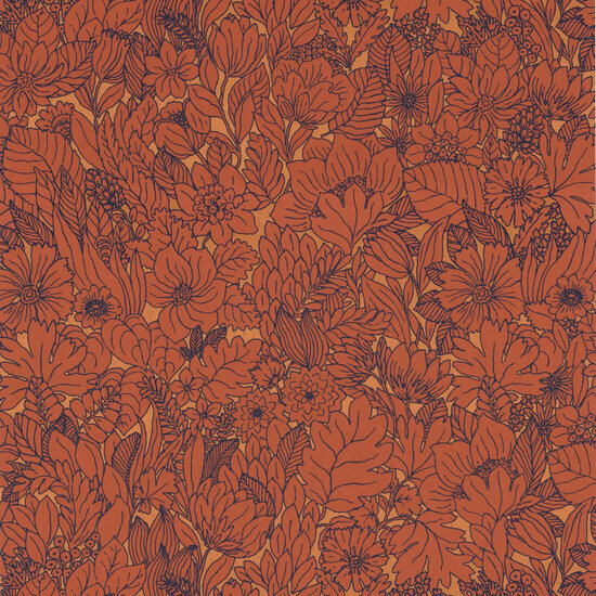 Casamance Ete Indien 75111324 - Roze Behang