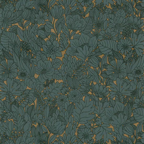 Casamance Ete Indien 75111426 - Groen Behang